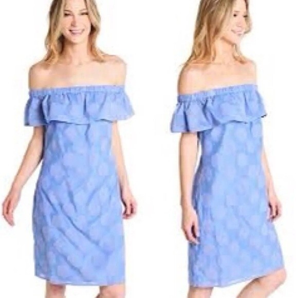 NWT Sail to Sable Hydrangea Jacquard Dot Off Shoulder Dress Women’s Size XS New - Picture 13 of 13
